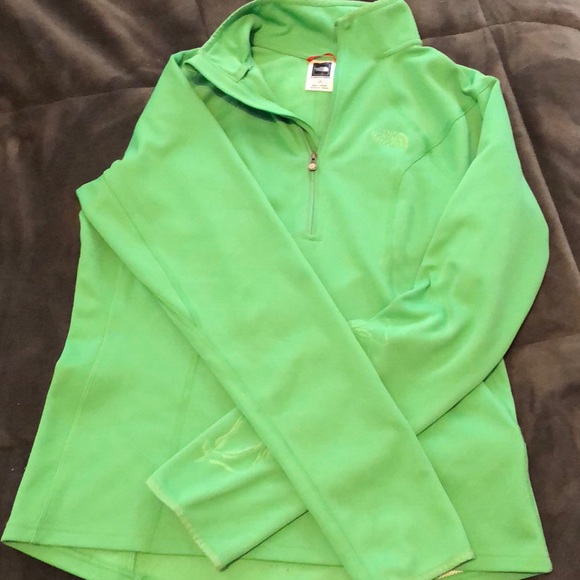 Green North Face Half Zip - Picture 5 of 5